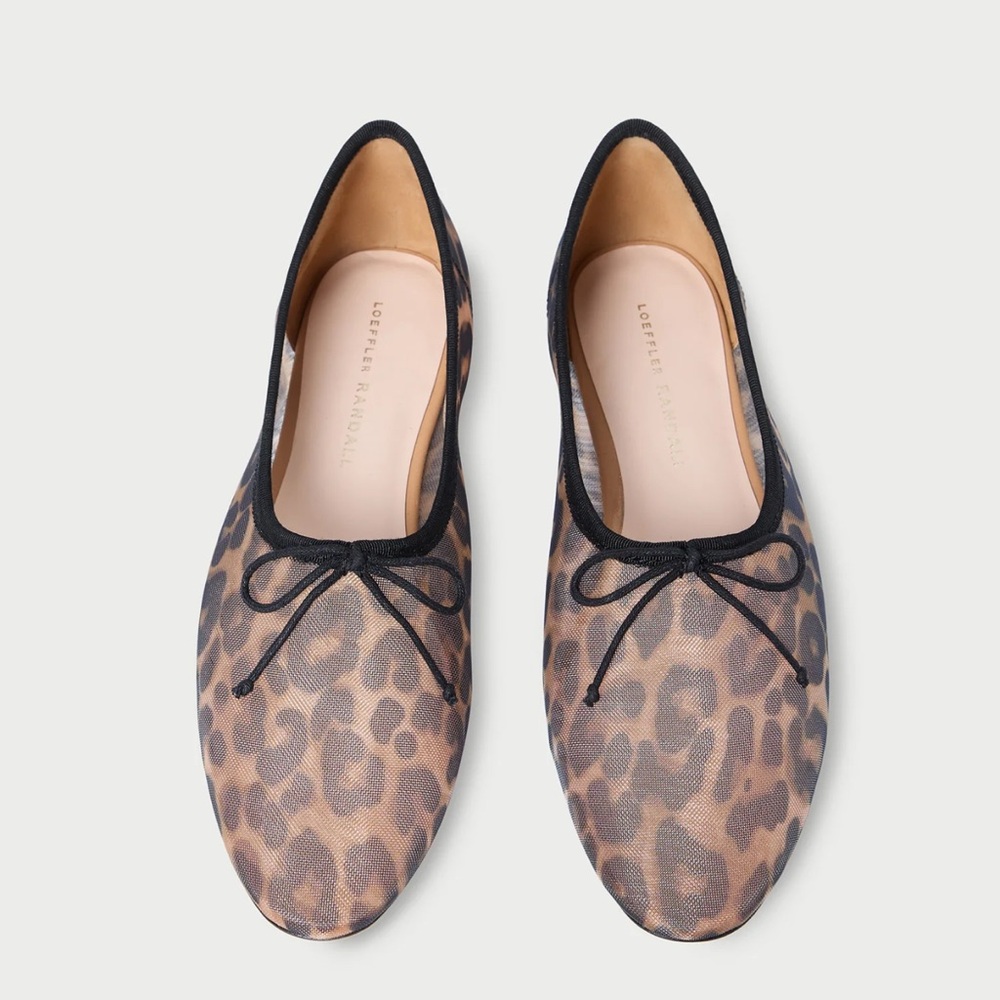 Loeffler Randall Leopard Print Ballet Flats in Brown and Black
